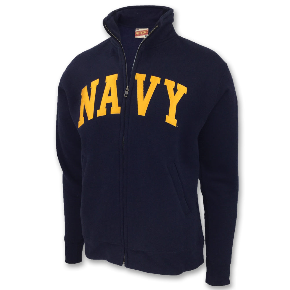 NAVY FULL ZIP COLLARED SWEAT (NAVY) 2