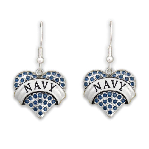 NAVY HEART EARRINGS 1