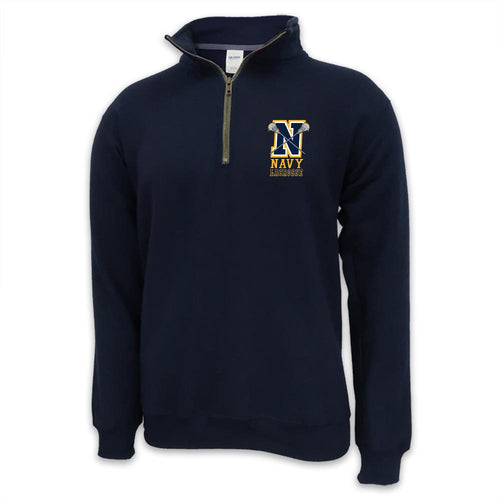 NAVY LACROSSE LOGO 1/4 ZIP (NAVY)