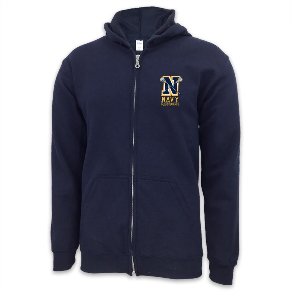 NAVY LACROSSE LOGO FULL ZIP (NAVY)