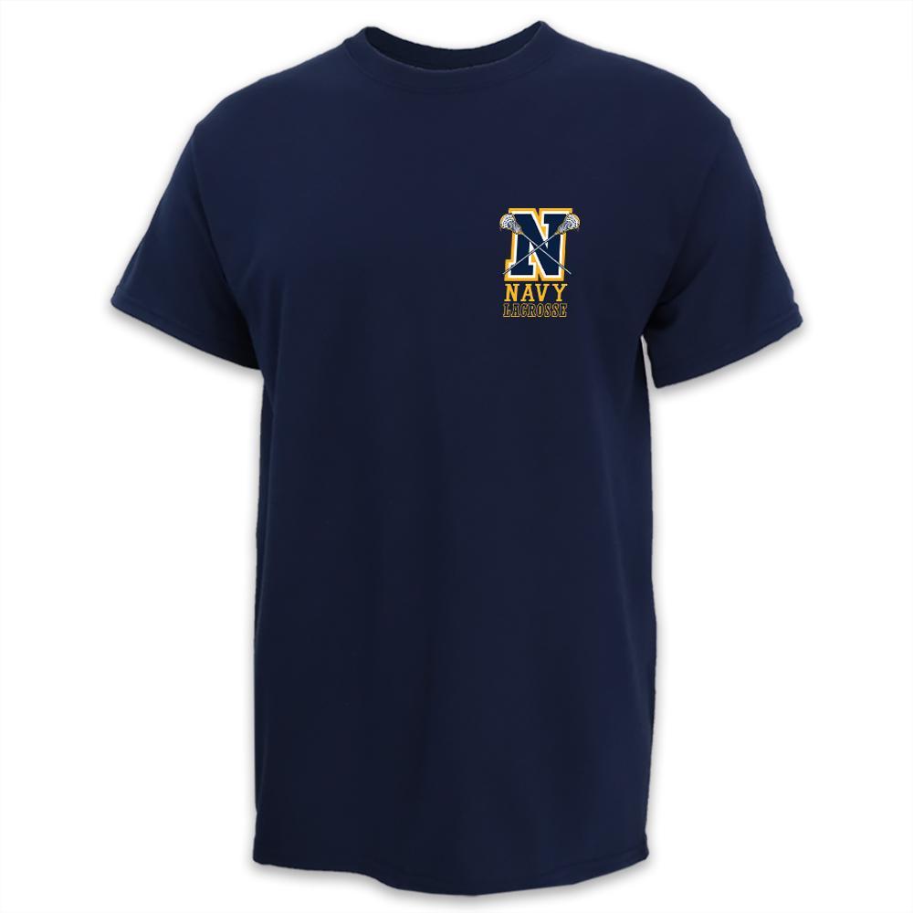 NAVY LACROSSE LOGO T-SHIRT (NAVY)