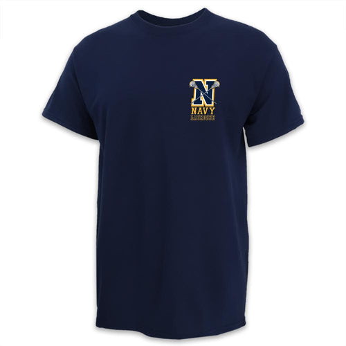 NAVY LACROSSE LOGO T-SHIRT (NAVY)