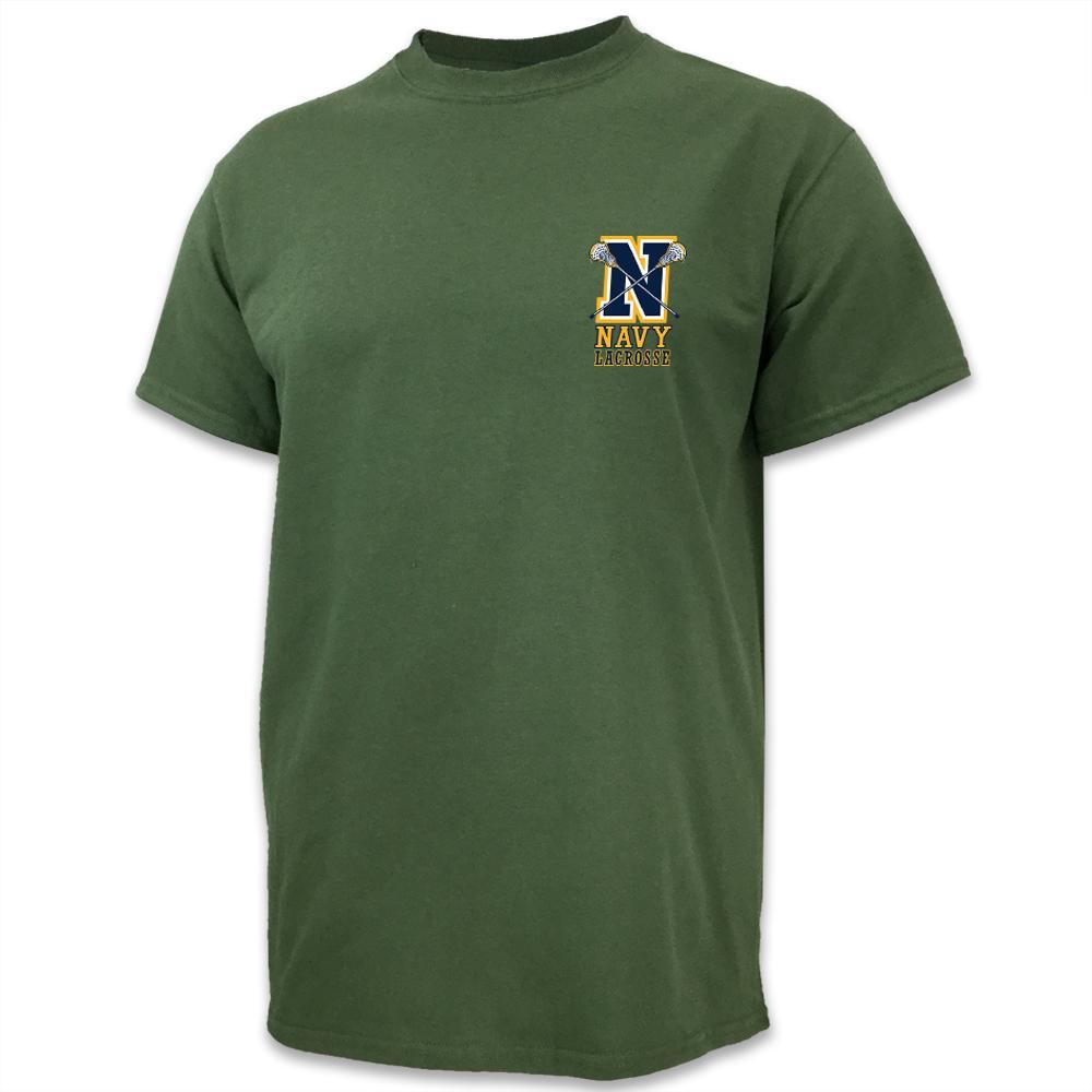 NAVY LACROSSE LOGO T-SHIRT (OD GREEN)