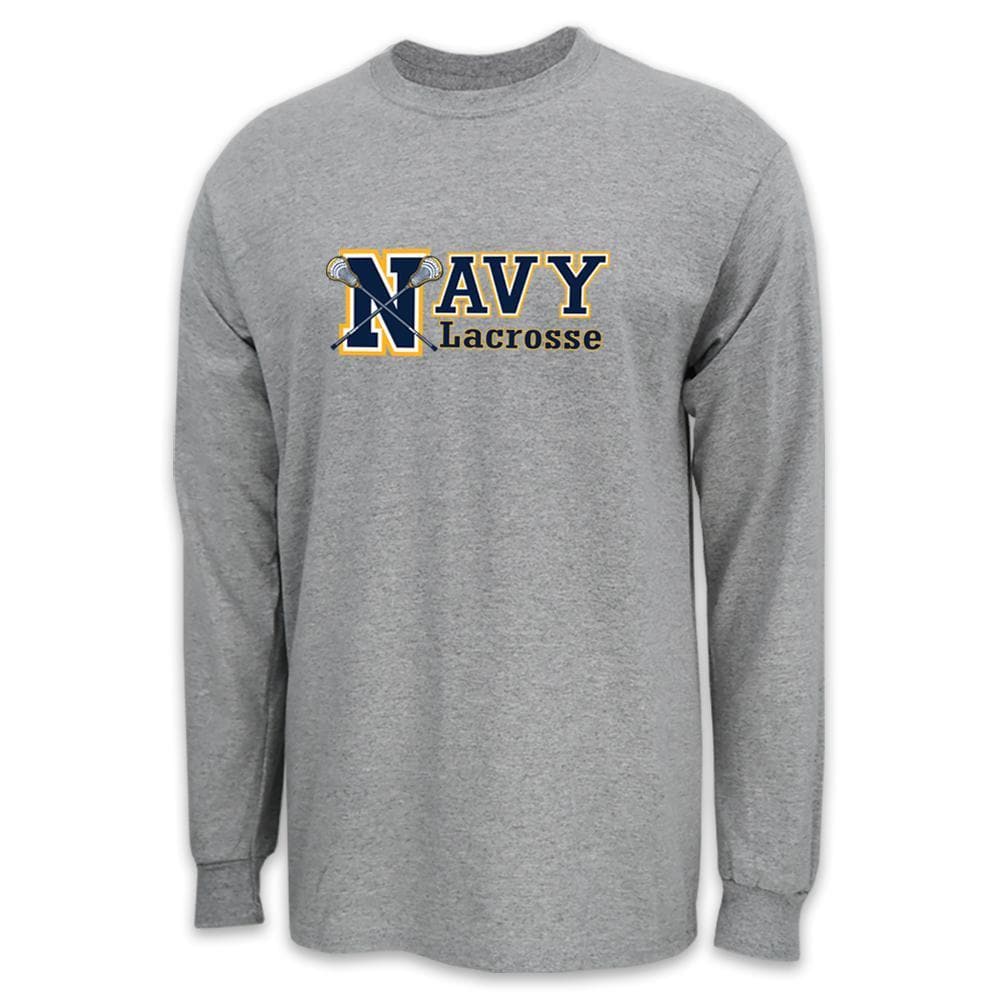 NAVY LACROSSE SPORT LONG SLEEVE T (GREY)