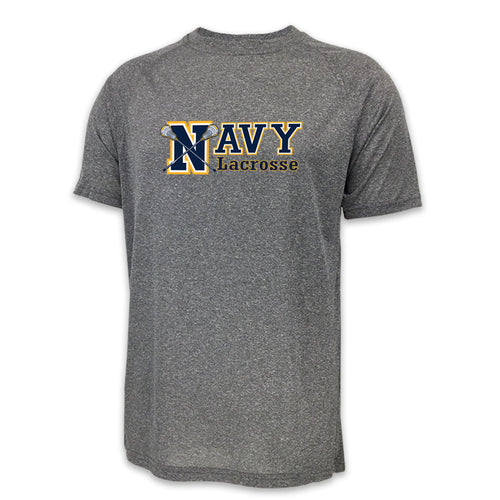 NAVY LACROSSE SPORT PERFORMANCE T-SHIRT (GREY)