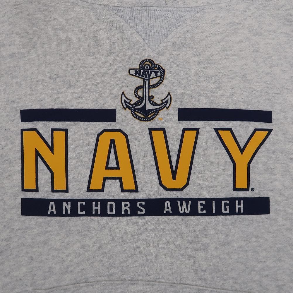 NAVY LADIES UNDER ARMOUR ANCHOR LOGO ALL DAY FLEECE HOOD (GREY)