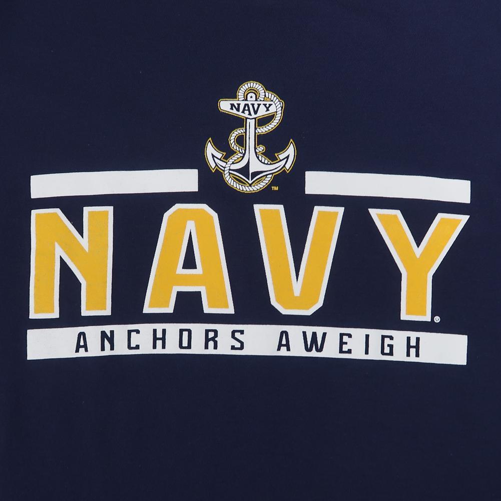 NAVY LADIES UNDER ARMOUR ANCHOR LOGO PERFORMANCE COTTON T-SHIRT (NAVY) 1