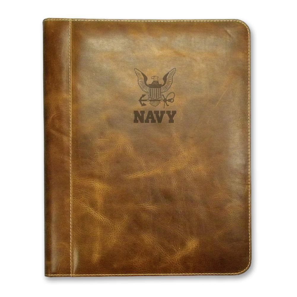 NAVY LEATHER PADHOLDER 2