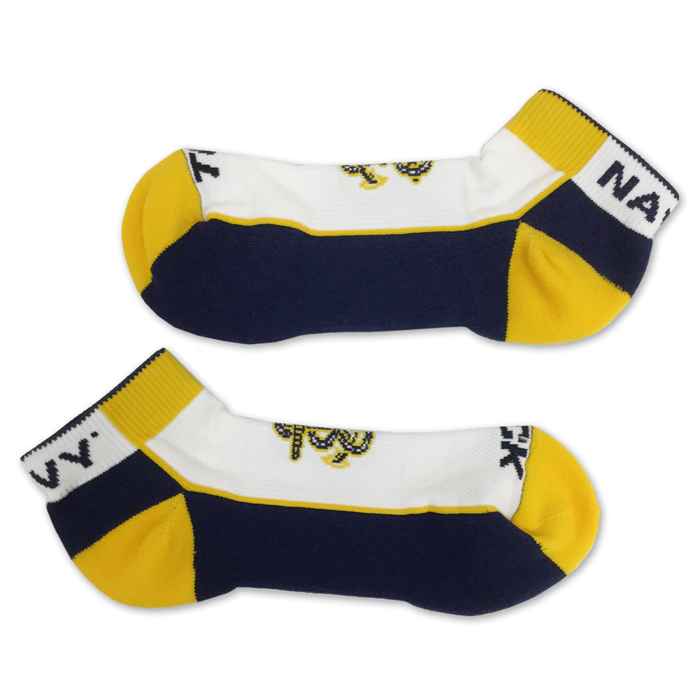 NAVY LOW CUT STRIPE SOCK 2