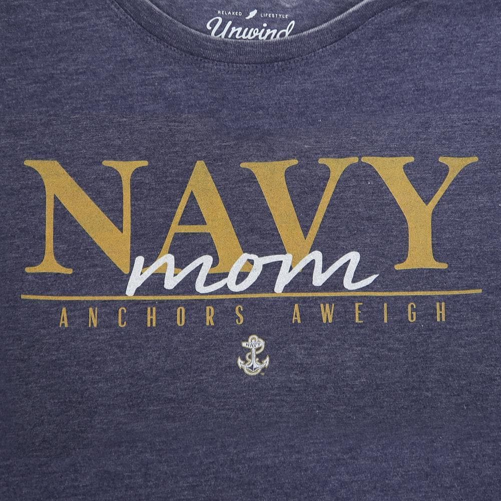 NAVY MOM LADIES 3/4 SLEEVE T-SHIRT (NAVY)