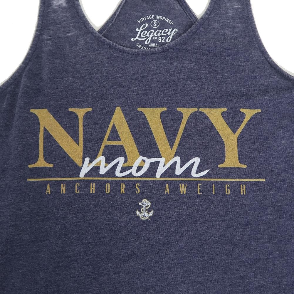 NAVY MOM LADIES RACERBACK TANK (NAVY) 4