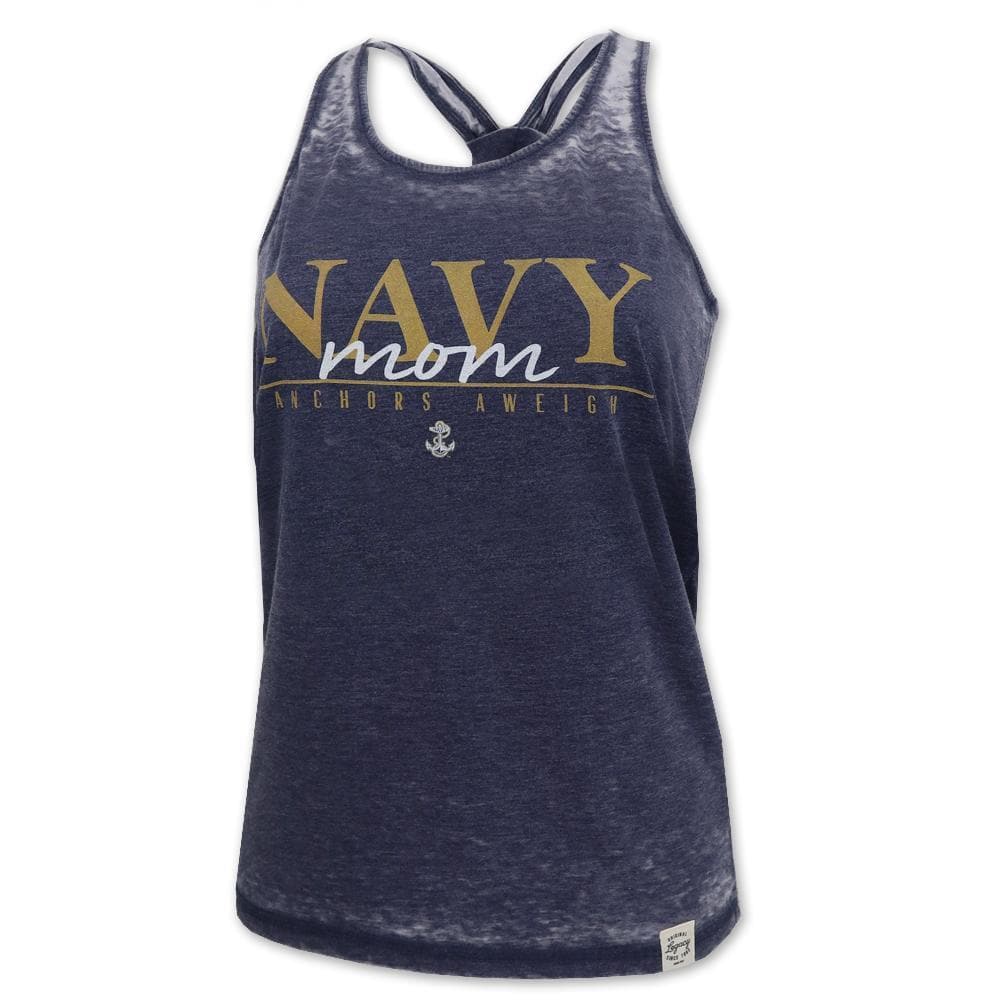 NAVY MOM LADIES RACERBACK TANK (NAVY) 2