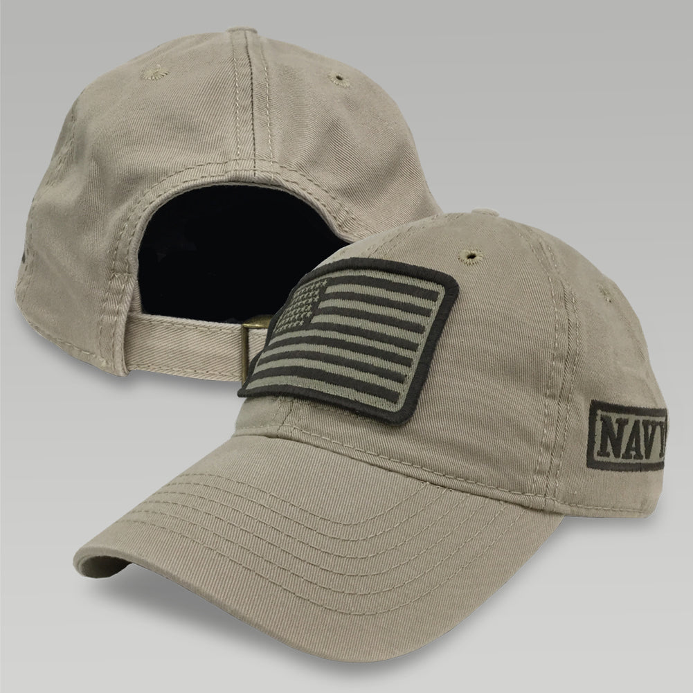 NAVY PATCH FLAG HAT (KHAKI) 4