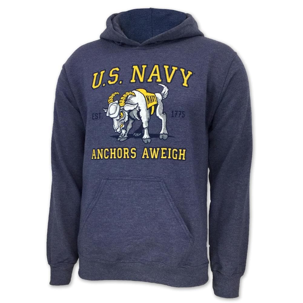 NAVY RETRO HOOD (HEATHER NAVY)