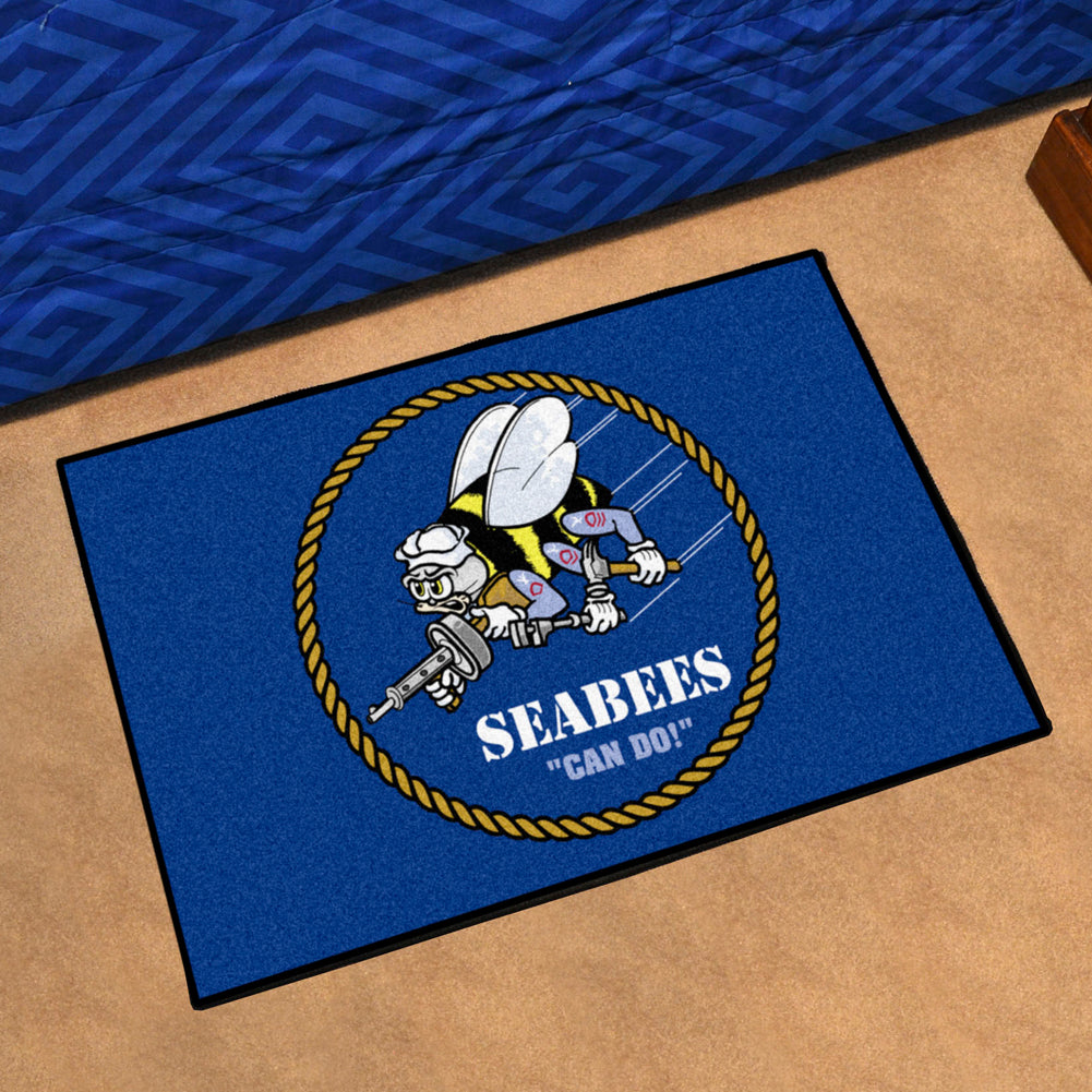 NAVY SEABEES STARTER MAT (19"X 30")