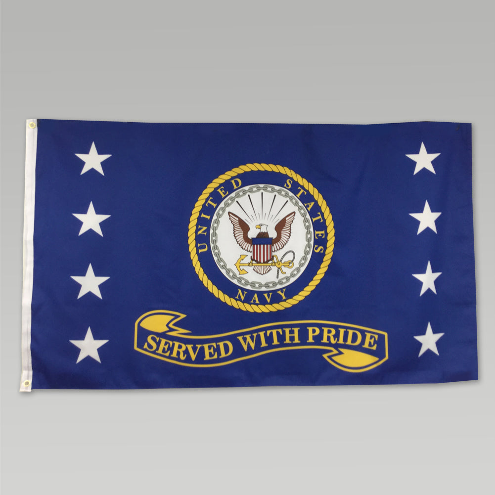 NAVY SERVED WITH PRIDE FLAG (3'X5')