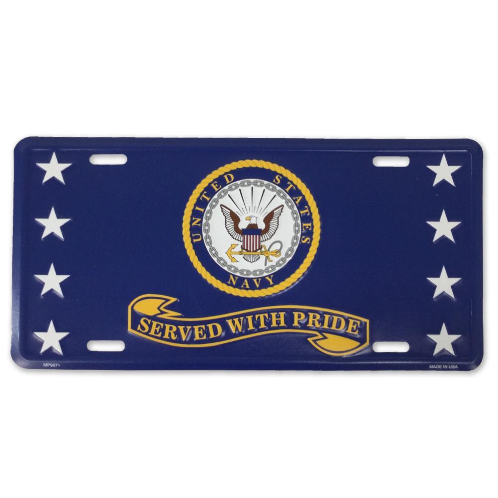 NAVY SERVED WITH PRIDE LICENSE PLATE (12"X 6")