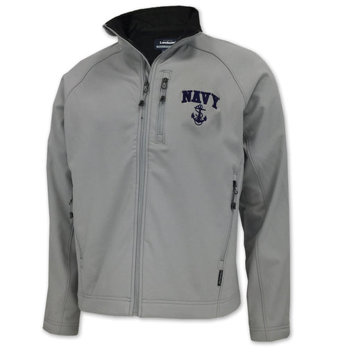 NAVY SOFT SHELL JACKET (SILVER)