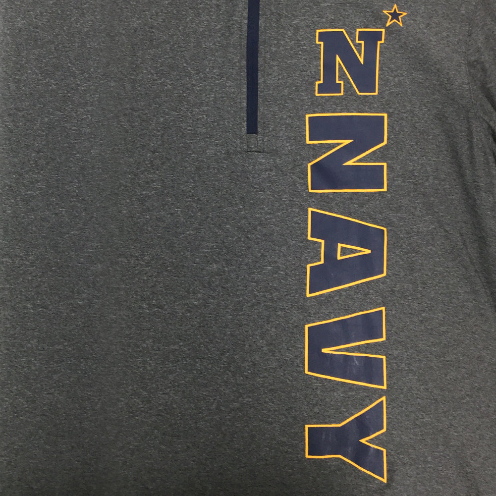 NAVY SPLITTER 1/4 ZIP WINDSHIRT (HEATHER) 2