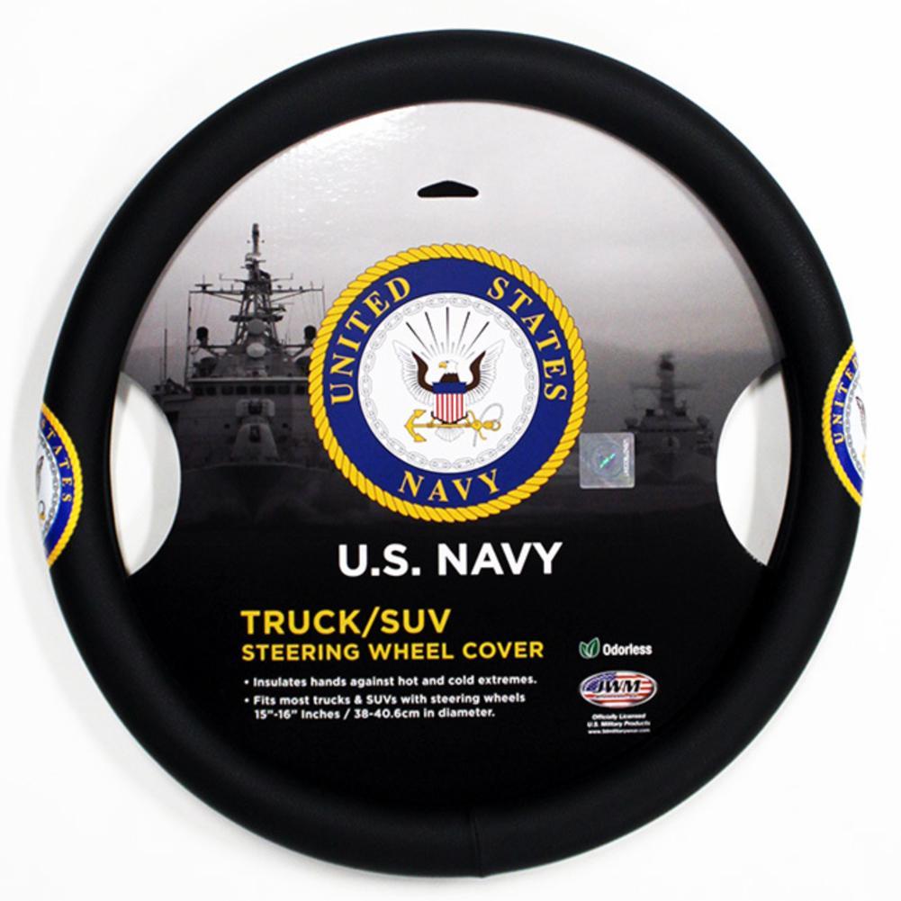 NAVY TRUCK/SUV STEERING WHEEL COVER 16"