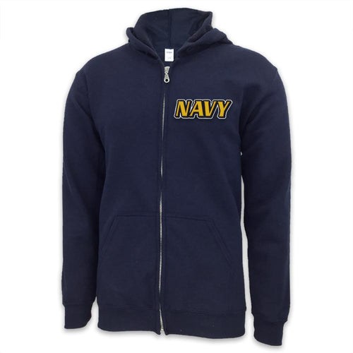 NAVY TWILL LOGO FULL ZIP (NAVY)