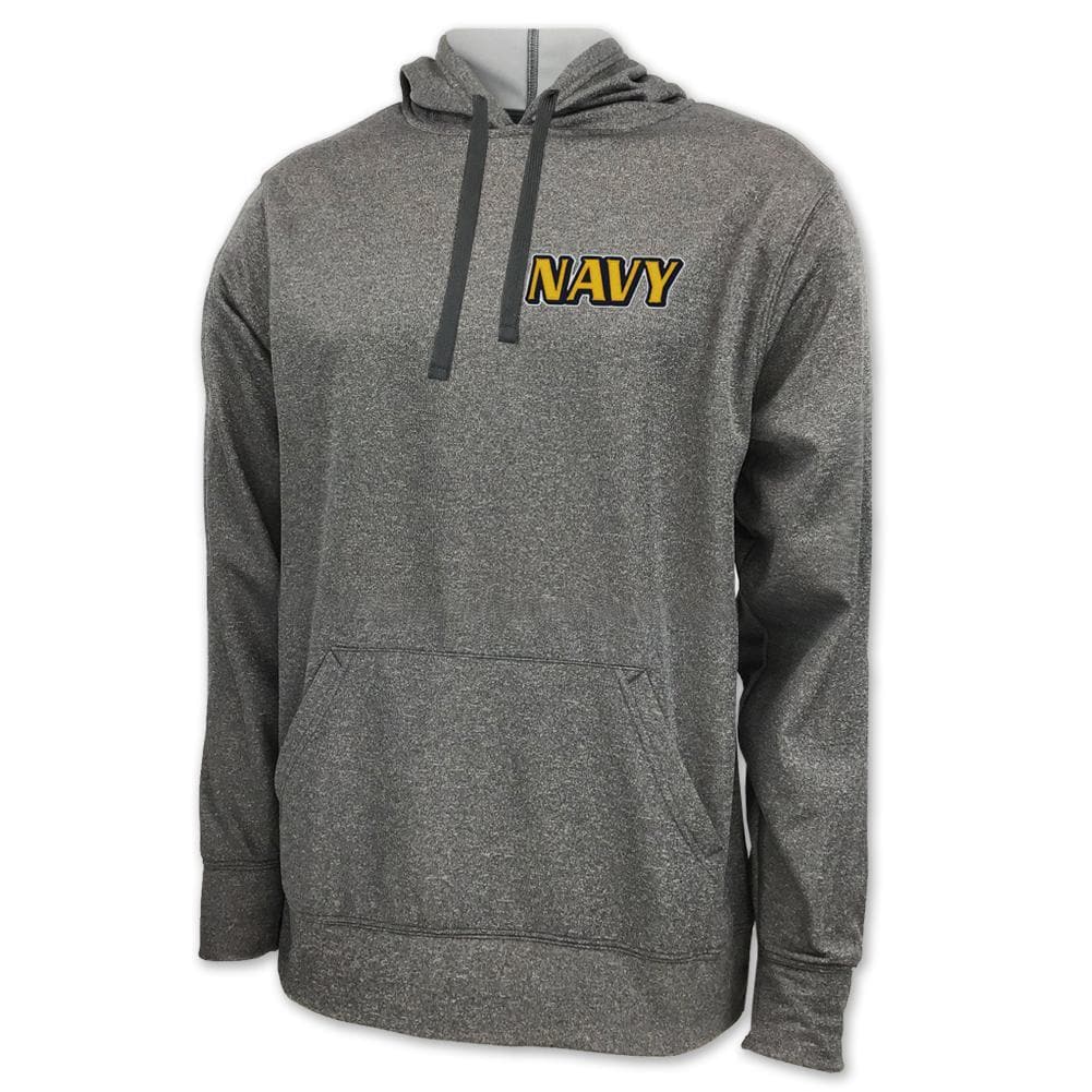 NAVY TWILL LOGO PERFORMANCE HOOD (GREY) 1