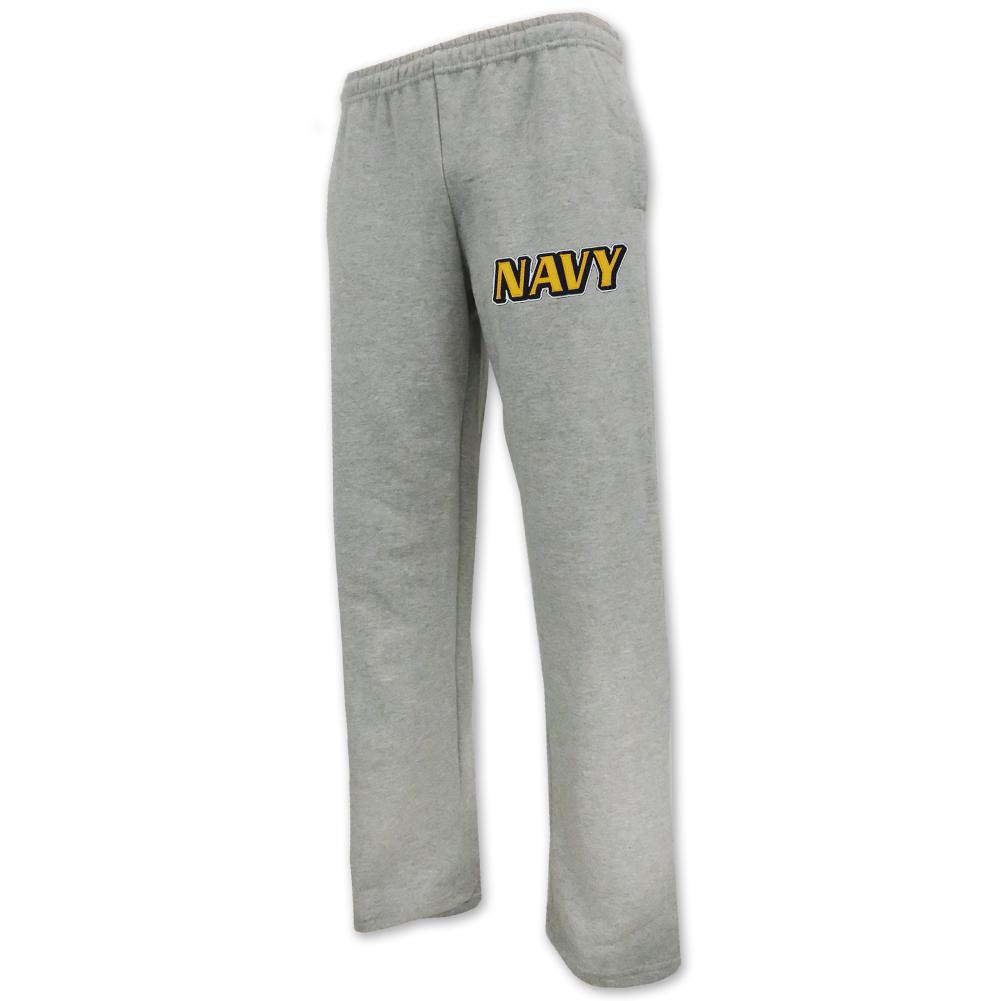 NAVY TWILL LOGO SWEATPANTS (GREY)