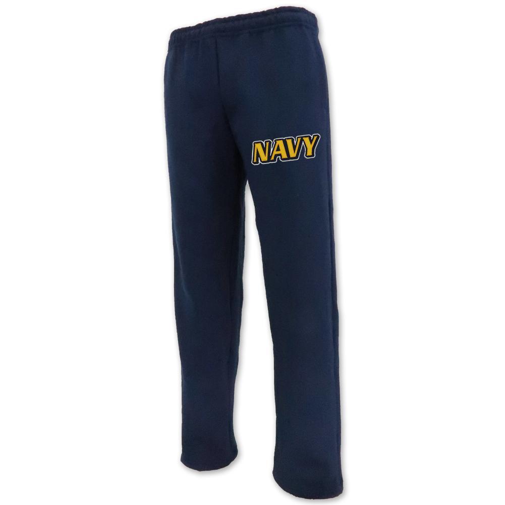 NAVY TWILL LOGO SWEATPANTS (NAVY)