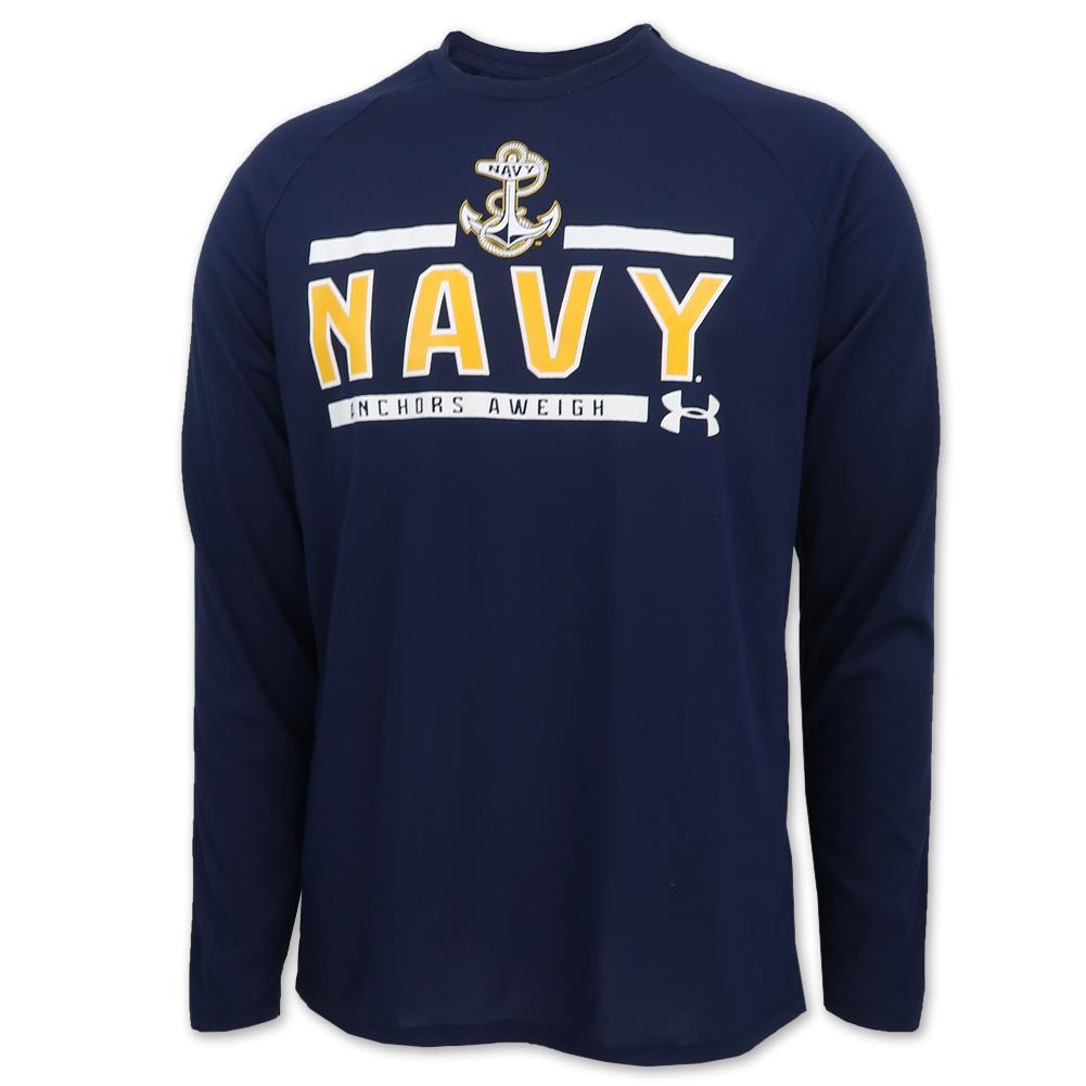 NAVY UNDER ARMOUR ANCHOR LOGO LONG SLEEVE T-SHIRT (NAVY) 1