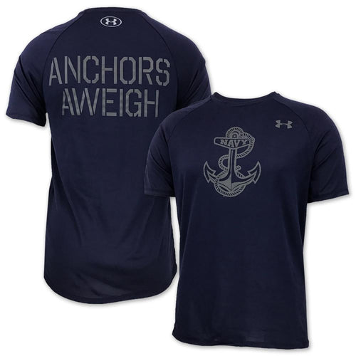 NAVY UNDER ARMOUR ANCHORS AWEIGH TECH T (NAVY) 2