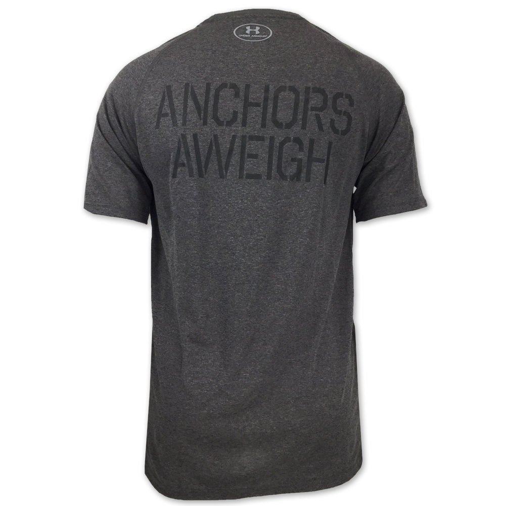 NAVY UNDER ARMOUR ANCHORS AWEIGH TECH T-SHIRT (CHARCOAL) 2