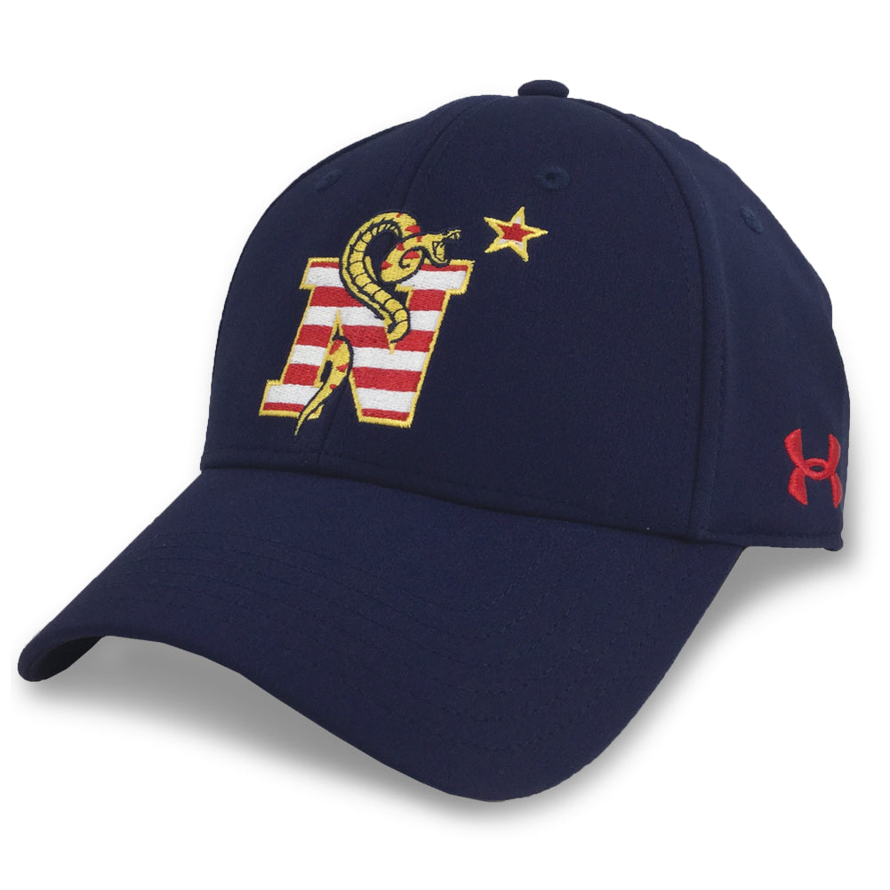 NAVY UNDER ARMOUR JACK FLAG HAT 3