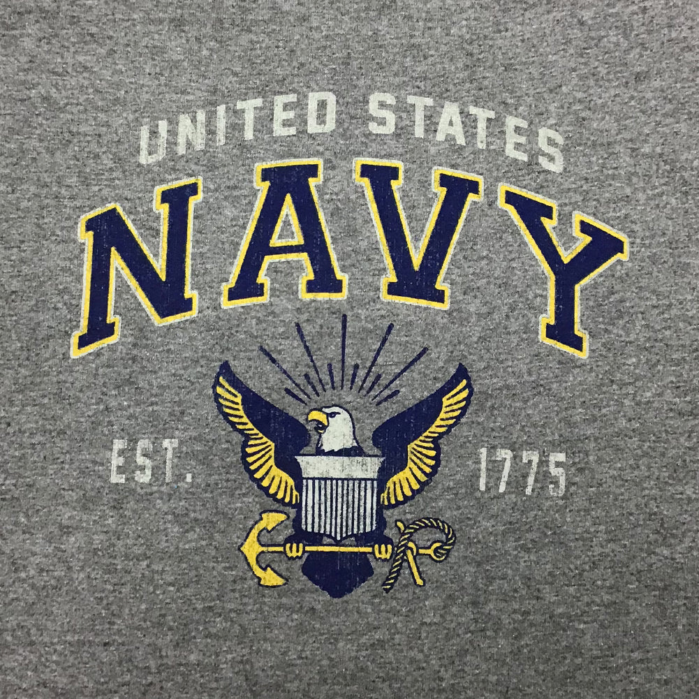 NAVY YOUTH EAGLE EST. 1775 T-SHIRT (GREY)