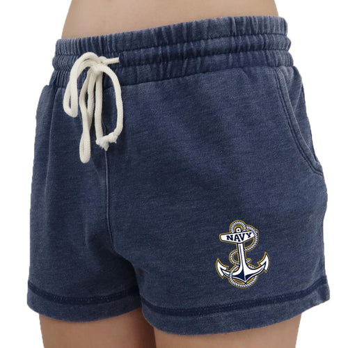 Navy Ladies Anchor Logo Rally Short