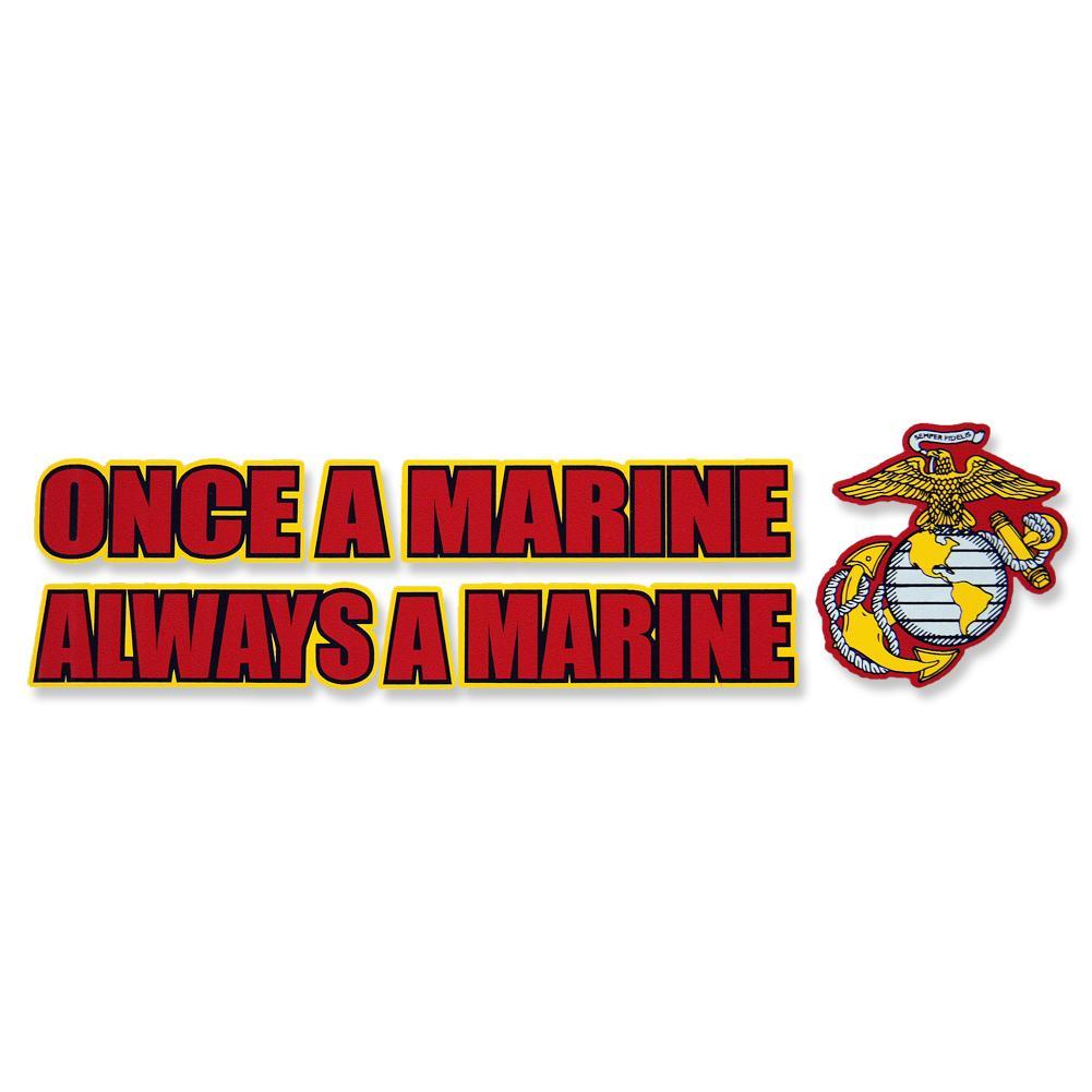 ONCE A MARINE ALWAYS A MARINE DECAL 1