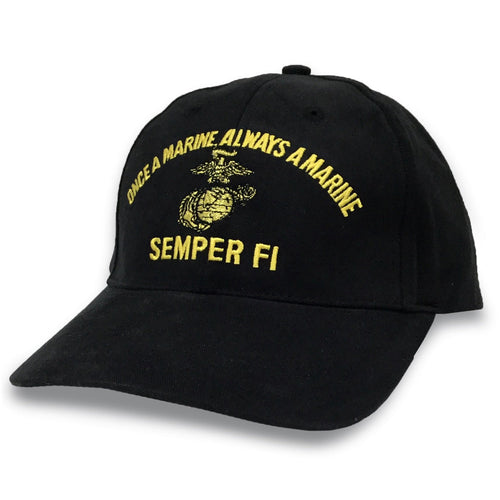 ONCE A MARINE ALWAYS A MARINE HAT(BLACK) 4