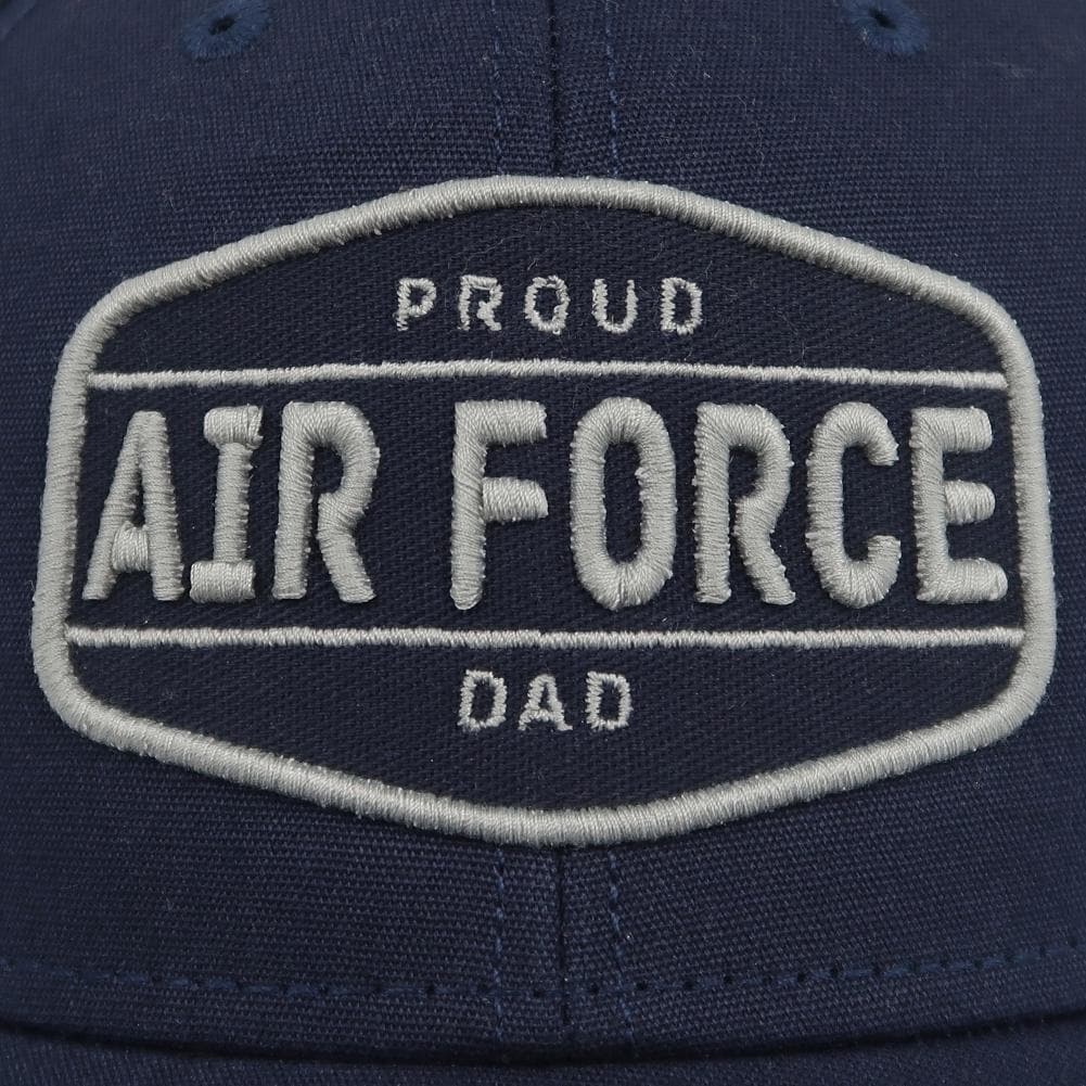 PROUD AIR FORCE DAD MID-PRO SOLID SNAPBACK HAT (NAVY)