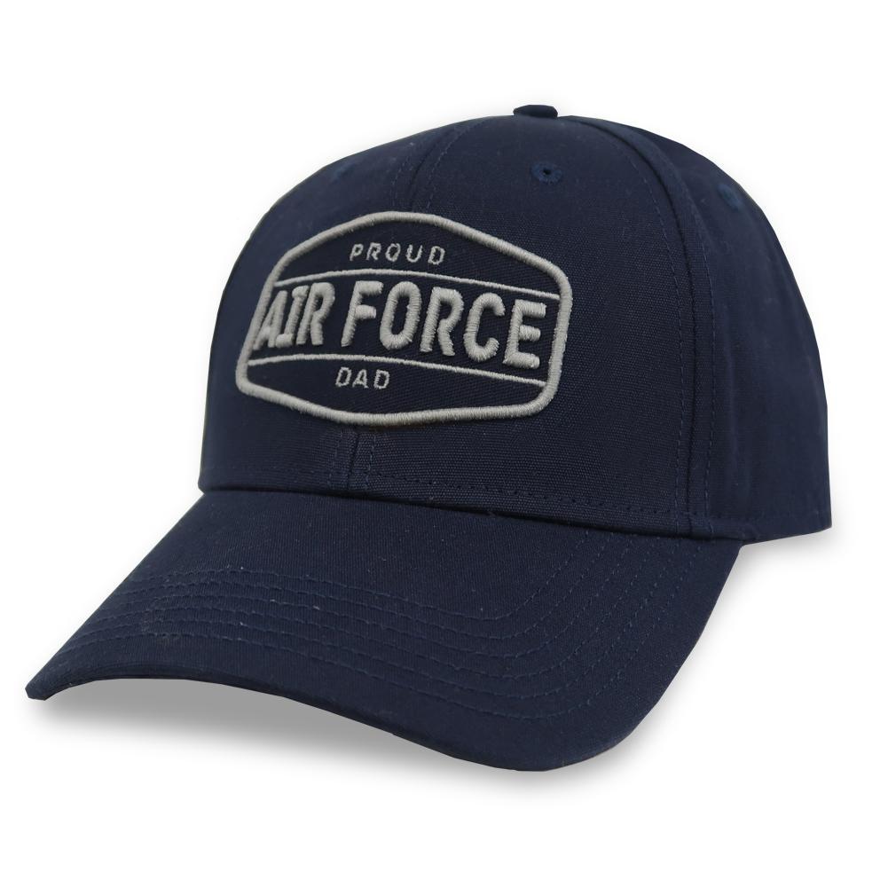 PROUD AIR FORCE DAD MID-PRO SOLID SNAPBACK HAT (NAVY) 1