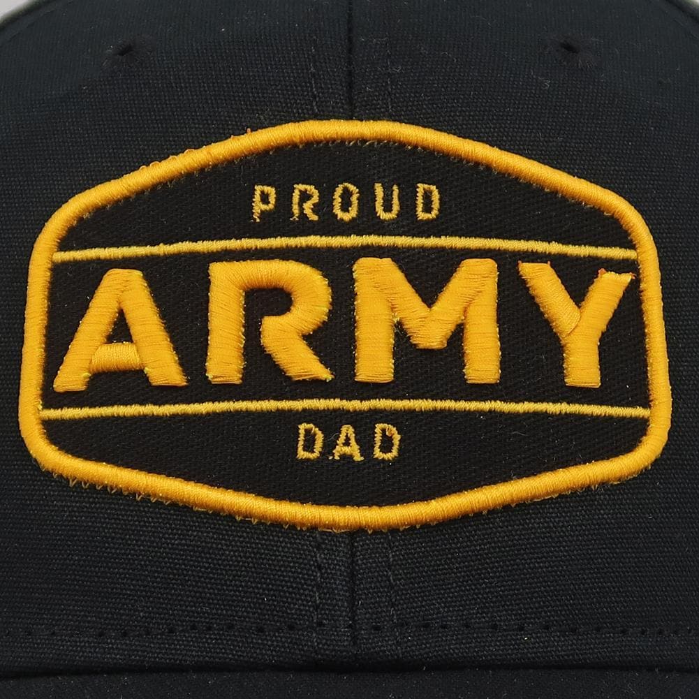 PROUD ARMY DAD MID-PRO SOLID SNAPBACK HAT (BLACK) 2