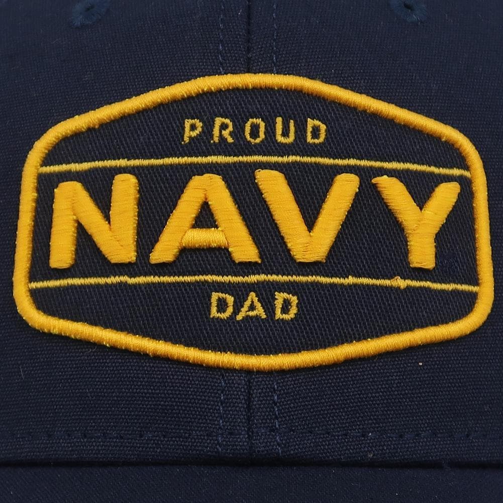 PROUD NAVY DAD MID-PRO SOLID SNAPBACK HAT (NAVY) 2