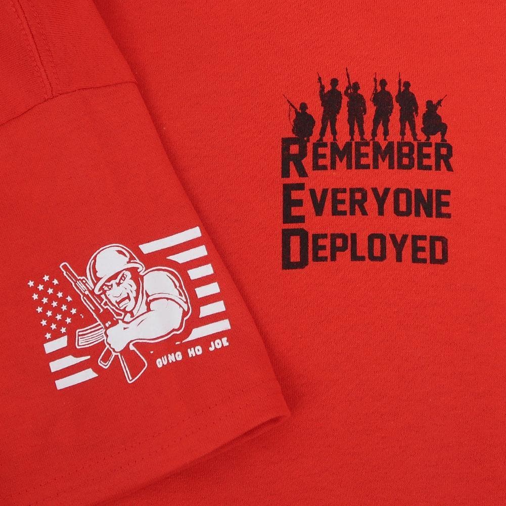 Remember Everyone Deployed Flag T-Shirt (Red)