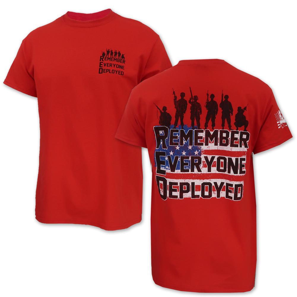 Remember Everyone Deployed Flag T-Shirt (Red)