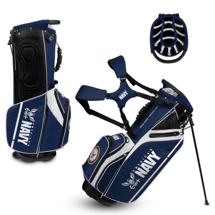 U.S Navy Golf Bag Caddy (Navy/White)