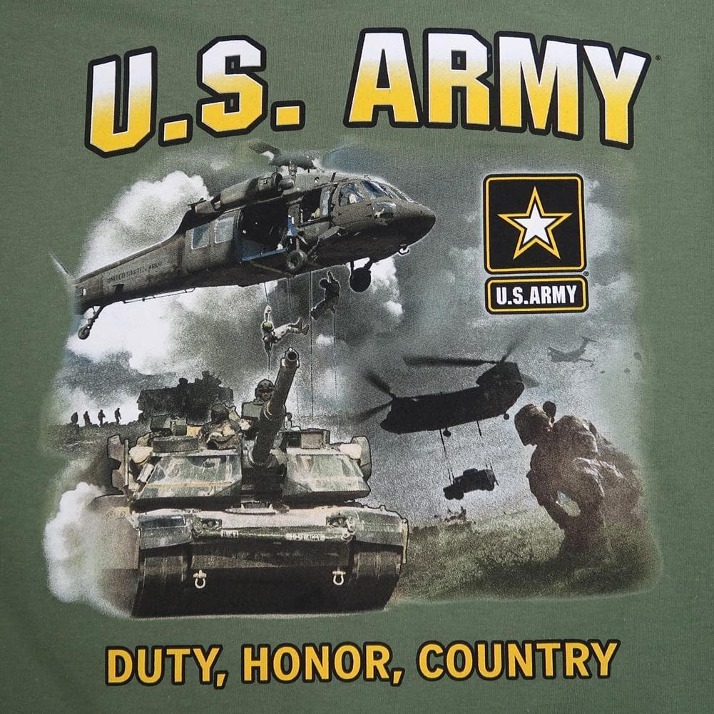 U.S. ARMY ACTION SCENE DUTY HONOR COUNTRY T-SHIRT (OD GREEN) 6