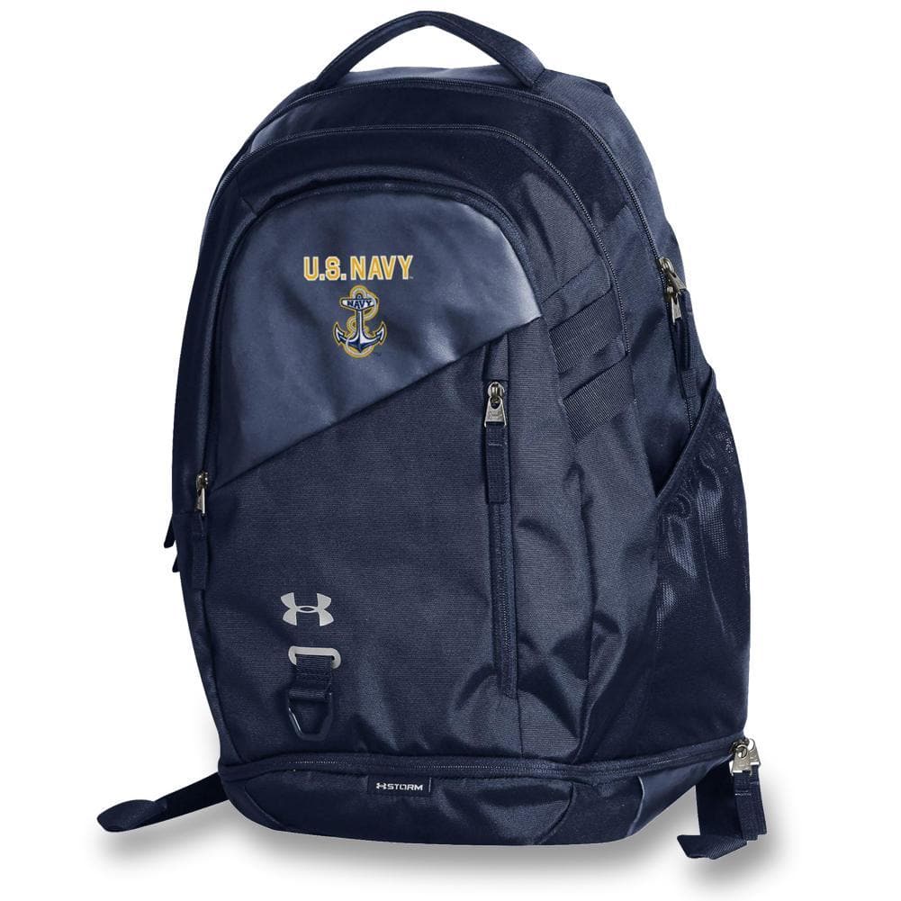 U.S NAVY ANCHOR UNDER ARMOUR HUSTLE 4.0 BACKPACK (NAVY)