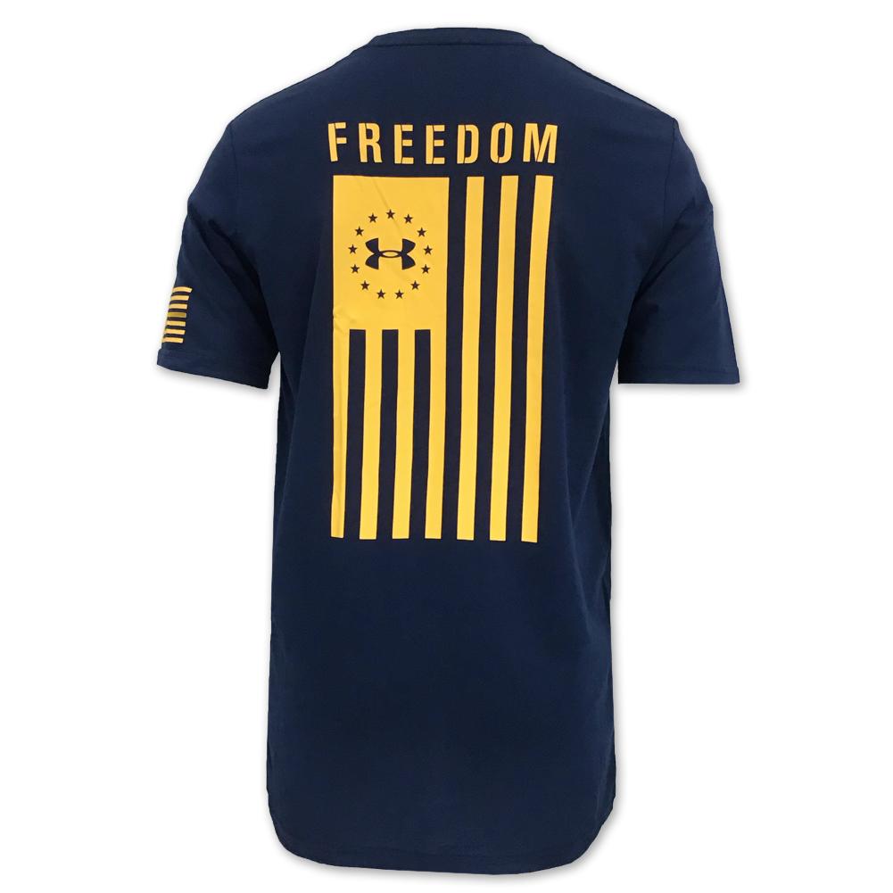 UNDER ARMOUR FREEDOM FLAG T-SHIRT (NAVY/GOLD) 4