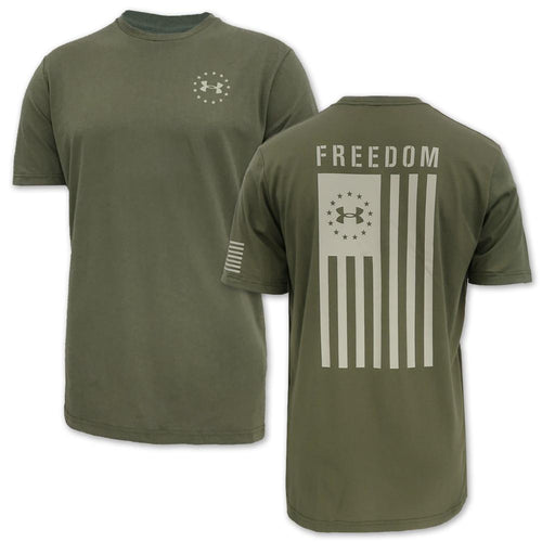 UNDER ARMOUR FREEDOM FLAG T-SHIRT (OD GREEN) 2