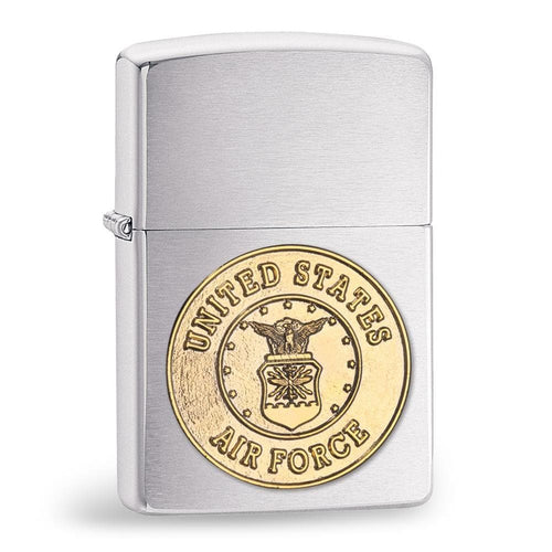 UNITED STATES AIR FORCE BRUSHED CHROME EMBLEM ZIPPO LIGHTER 2