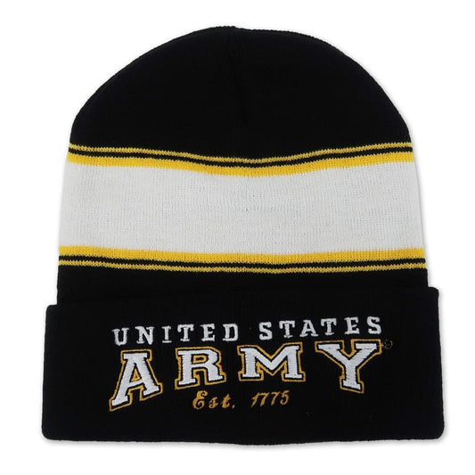 UNITED STATES ARMY STRIPED WATCH CAP (BLACK) 1