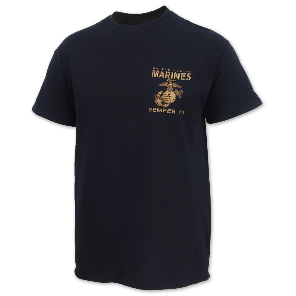 UNITED STATES MARINES EAGLE FLAG T-SHIRT (BLACK) 1